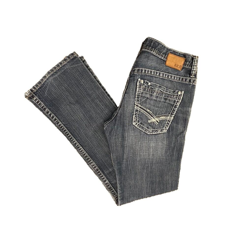 BUCKLE BKE DENIM JEANS CARTER 32L 82COT/17POLY/1SP MW CHINA BOOTCUT EMBROIDERY